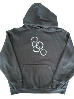 Taylor Swift Eras Tour Hoodie Friendship Bracelet, Black, Sz L, EUC